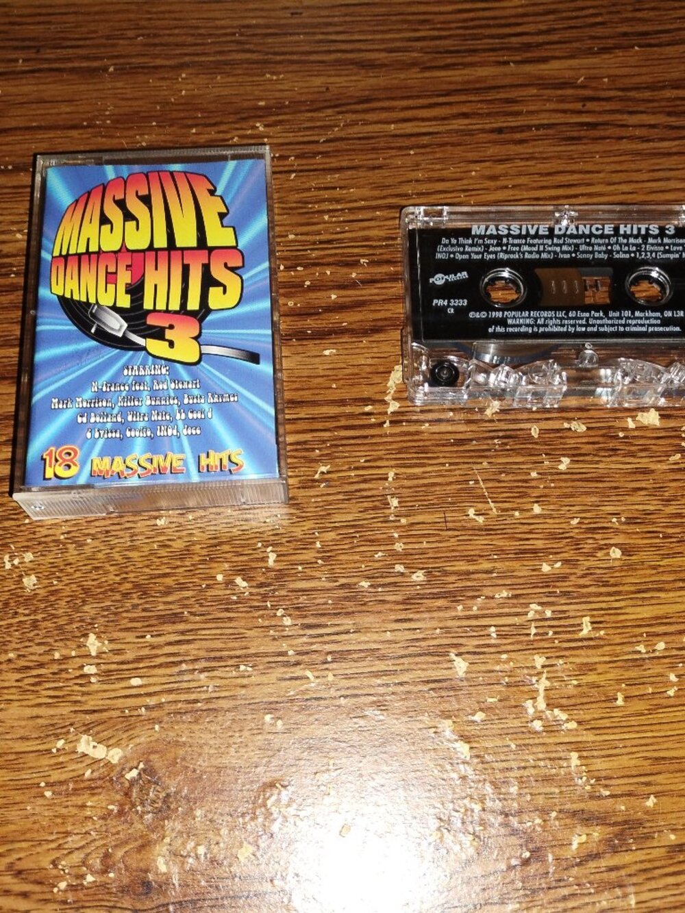 Massive Dance Hits 3 on cassette (Popular Records, 1998)